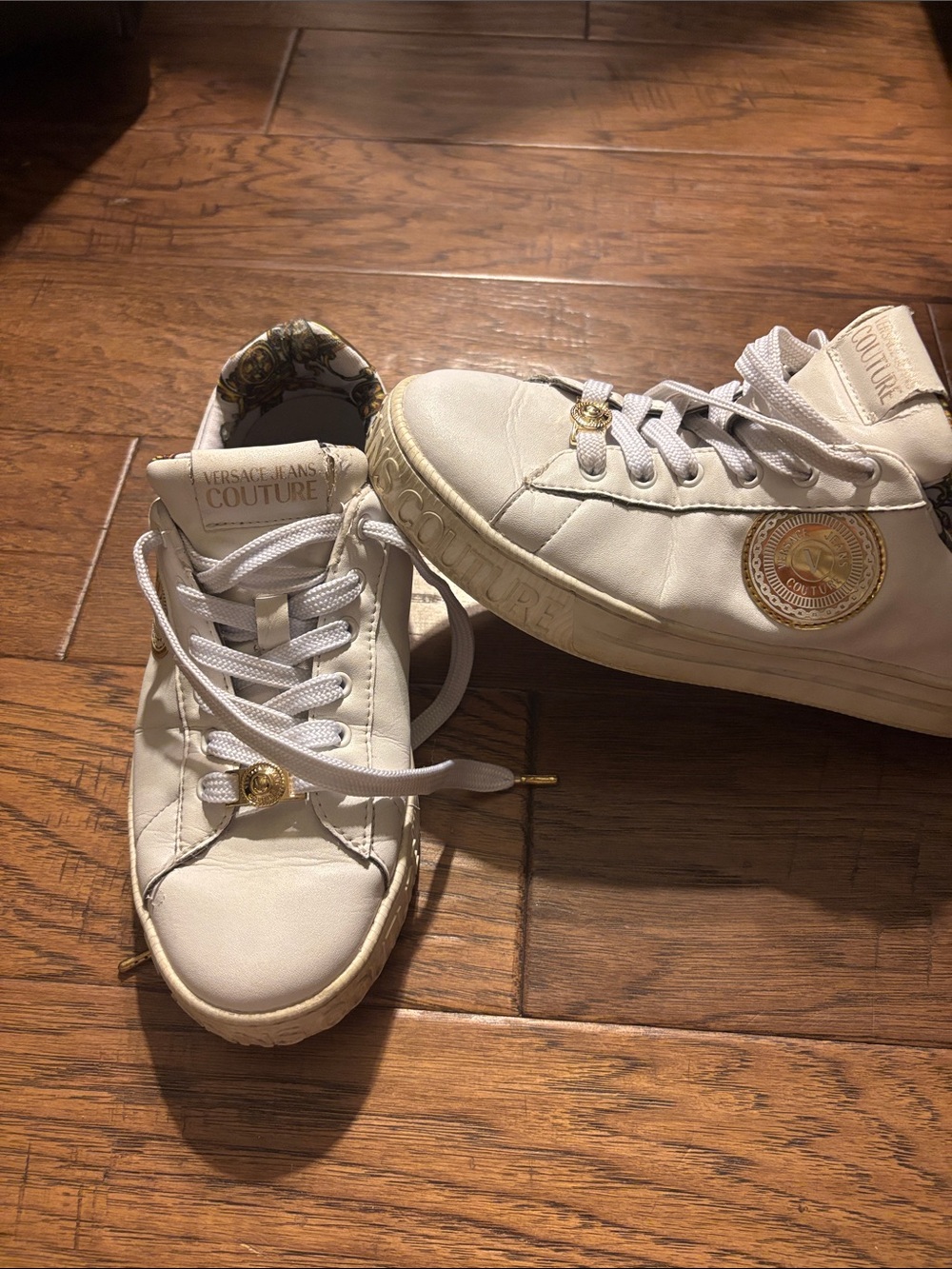 Versace Jeans Couture Court 88 White Low-Top Sneakers-Authentic-See Description